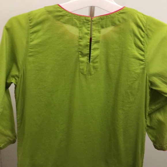 MINNIE MINORS 2 PC TUNIC/KURTI SET •LIME GREEN •GOLD EMBROIDERY & BEADS •Sz 9/10 - Picture 8 of 17